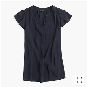 NWT JCREW FLUTTER TOP